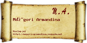 Mágori Armandina névjegykártya